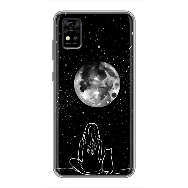 Чехол с принтом «Девушка с котом» для ZTE Blade A31 Чехол с принтом «Девушка с котом» для ZTE Blade A31