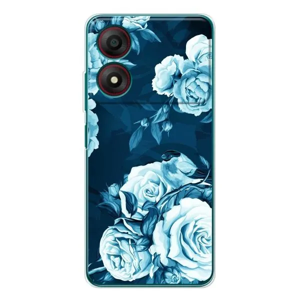 Чехол с принтом «Голубые Бутоны» для ZTE Blade A34