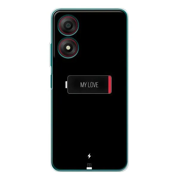 Чехол с принтом «Love battery» для ZTE Blade A34