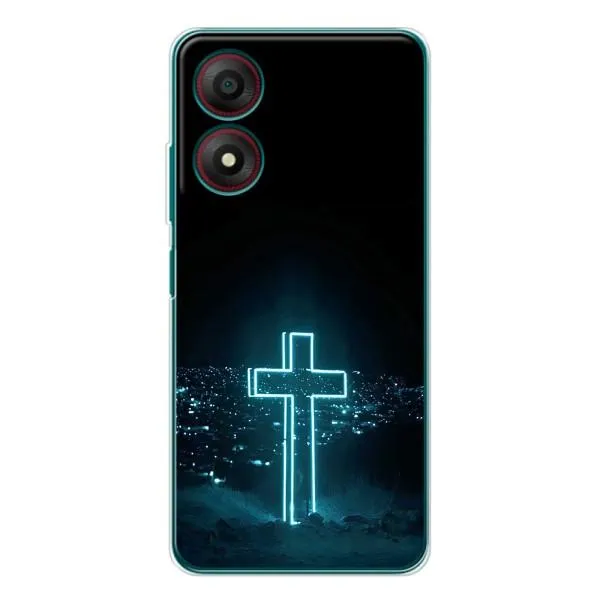 Чехол с принтом «Крест и город» для ZTE Blade A34