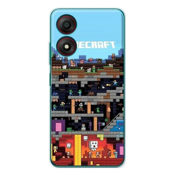 Чехол с принтом «фон Minecraft» для ZTE Blade A34 Чехол с принтом «фон Minecraft» для ZTE Blade A34