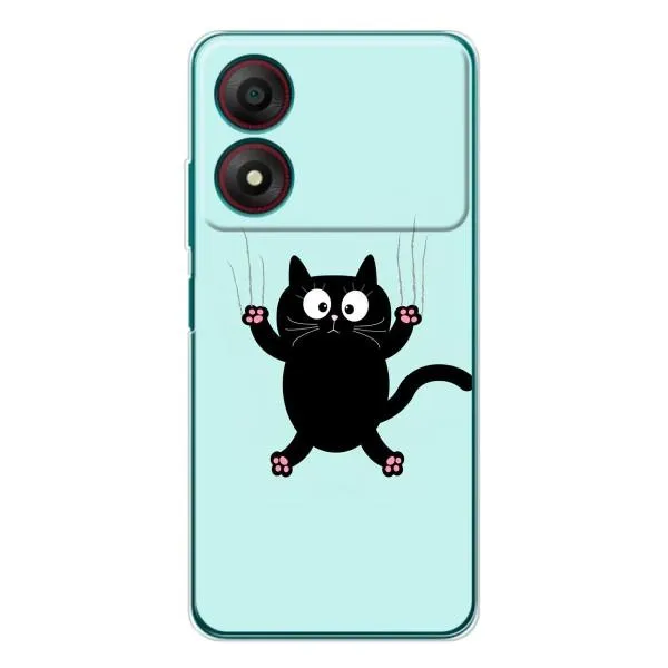 Чехол с принтом «Падающий кот» для ZTE Blade A34 Чехол с принтом «Падающий кот» для ZTE Blade A34
