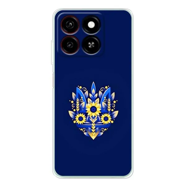 Чехол с принтом «Цветочный Герб» для ZTE Blade A35