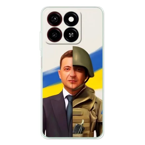 Чехол с принтом «Зеленский солдат» для ZTE Blade A35