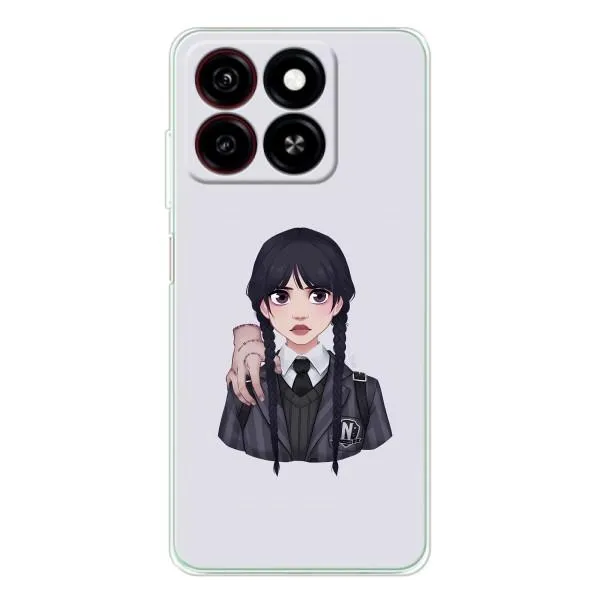 Чехол с принтом «Уэнздей и Вещь» для ZTE Blade A35 Чехол с принтом «Уэнздей и Вещь» для ZTE Blade A35