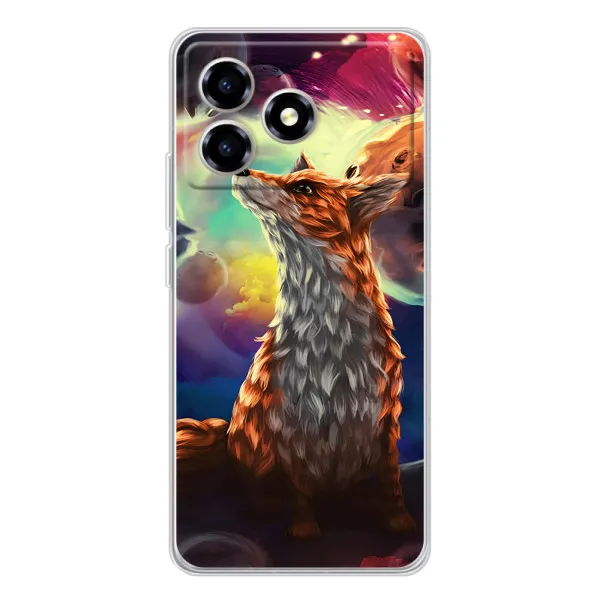 Чехол с принтом «Лисица в космосе» для ZTE Blade A36