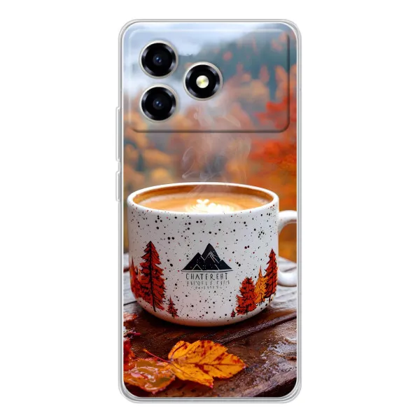 Чехол с принтом «Кофе на природе» для ZTE Blade A36