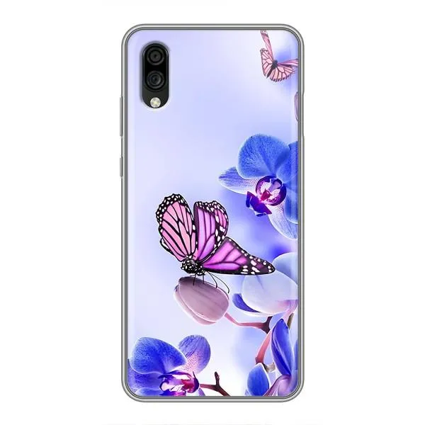 Чехол с принтом «Бабочка на цветочке» для ZTE Blade A5 (2020)