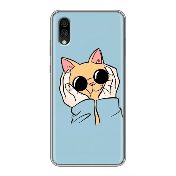 Чехол с принтом «Котик в очках» для ZTE Blade A5 (2020)