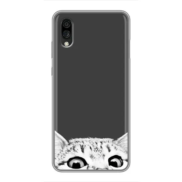 Чехол с принтом «Выглядывает кот» для ZTE Blade A5 (2020)