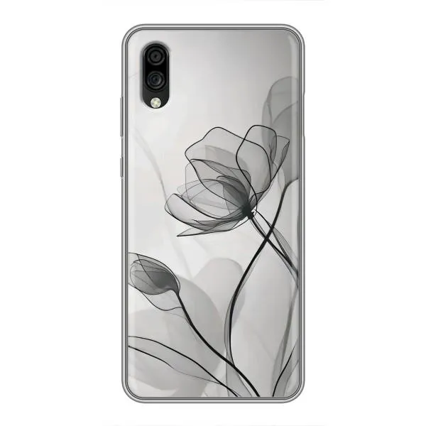 Чехол с принтом «Черные цветы» для ZTE Blade A5 (2020) Чехол с принтом «Черные цветы» для ZTE Blade A5 (2020)