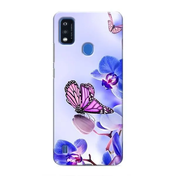 Чехол с принтом «Бабочка на цветочке» для ZTE Blade A51