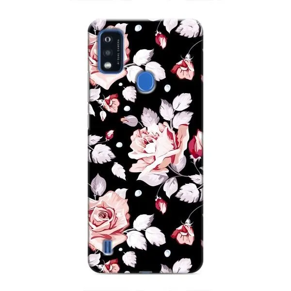 Чехол с принтом «Цветочки на черном» для ZTE Blade A51