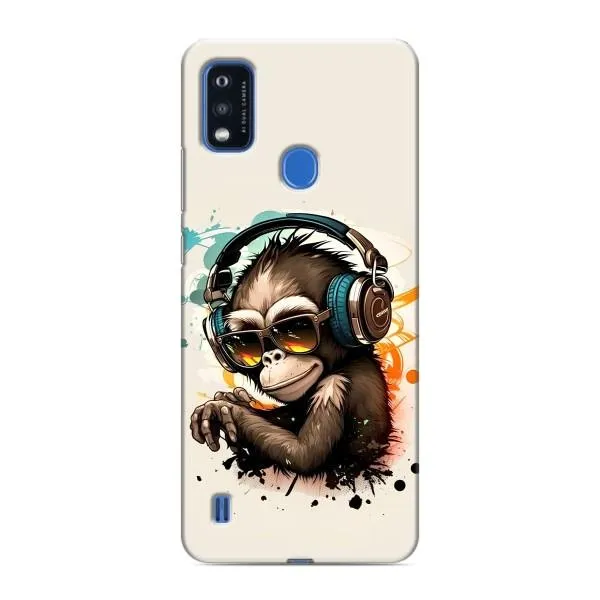 Чехол с принтом «Макака в наушниках» для ZTE Blade A51