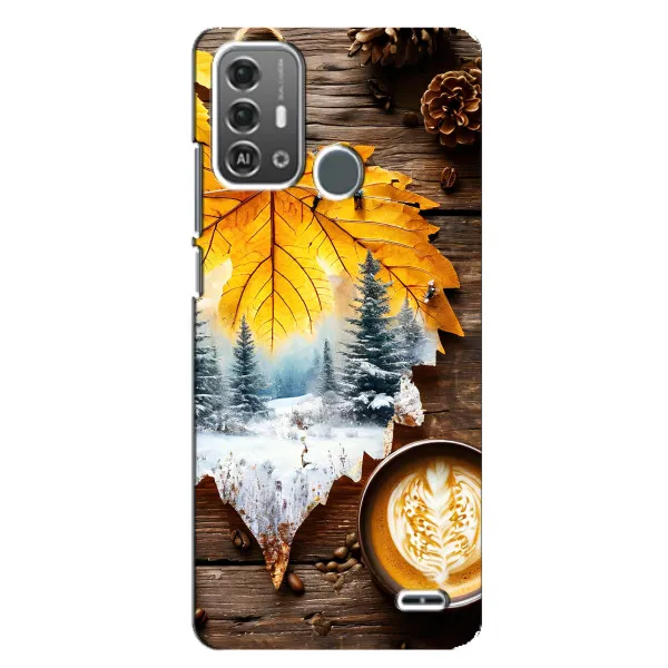 Чехол с принтом «Осенне-зимний кофе» для ZTE Blade A53 Pro