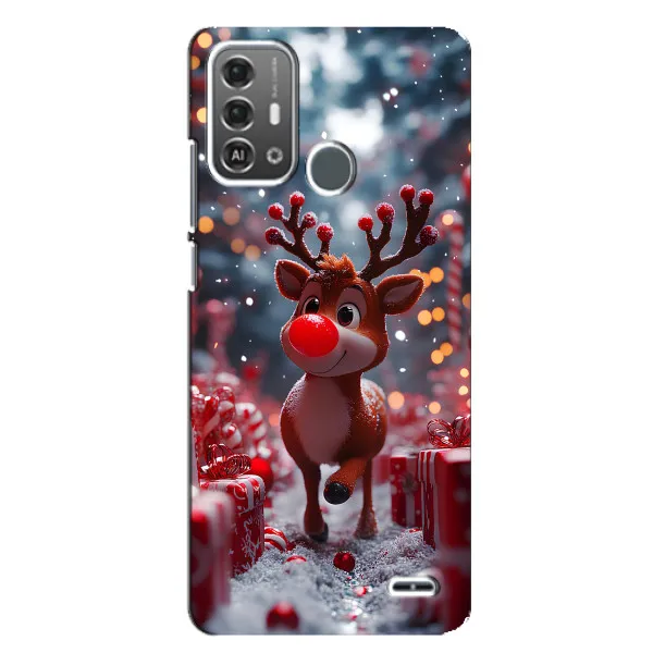 Чехол с принтом «Олень среди подарков» для ZTE Blade A53 Pro