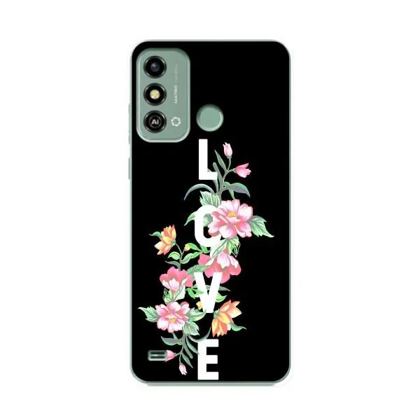 Чехол с принтом «Цветы LOVE» для ZTE Blade A53