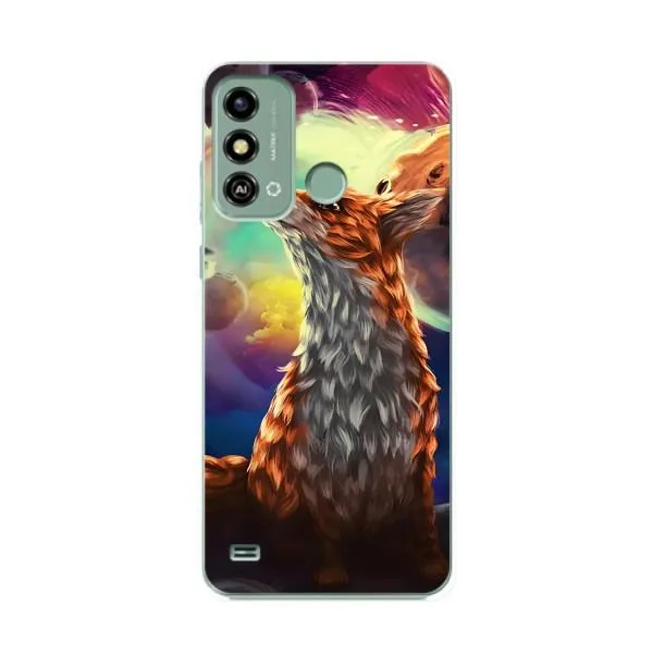 Чехол с принтом «Лисица в космосе» для ZTE Blade A53