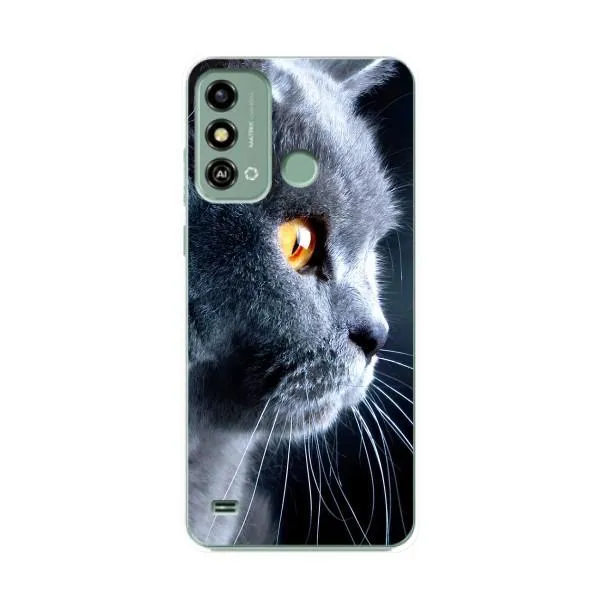 Чохол з принтом «Сірий Кіт» для ZTE Blade A53 Чохол з принтом «Сірий Кіт» для ZTE Blade A53