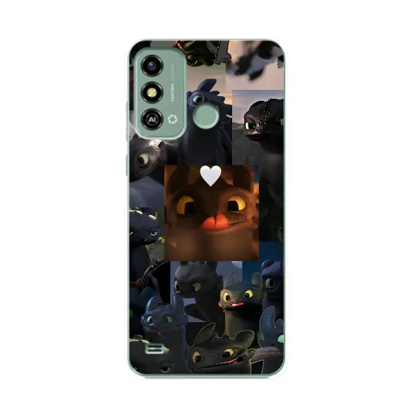 Чехол с принтом «Дракон коллаж» для ZTE Blade A53 Чехол с принтом «Дракон коллаж» для ZTE Blade A53