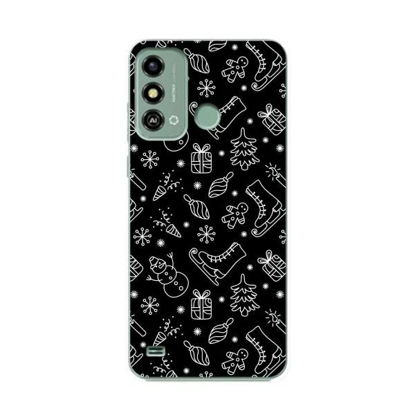 Чехол с принтом «Новогодний фон» для ZTE Blade A53