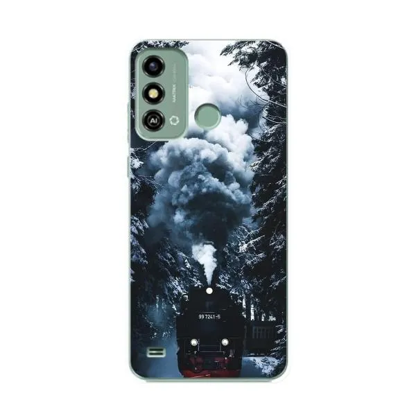 Чехол с принтом «Зимний поезд» для ZTE Blade A53