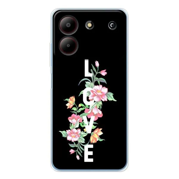 Чехол с принтом «Цветы LOVE» для ZTE Blade A54 Чехол с принтом «Цветы LOVE» для ZTE Blade A54