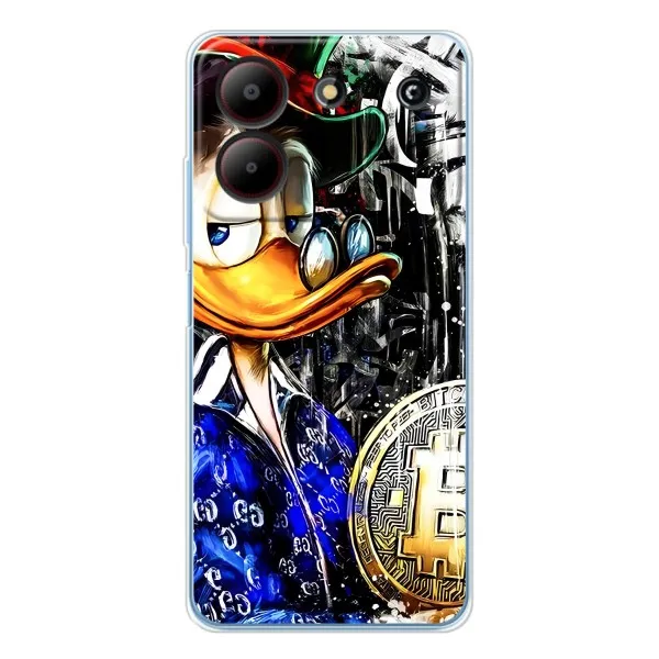Чехол с принтом «Биткойн Скрудж» для ZTE Blade A54