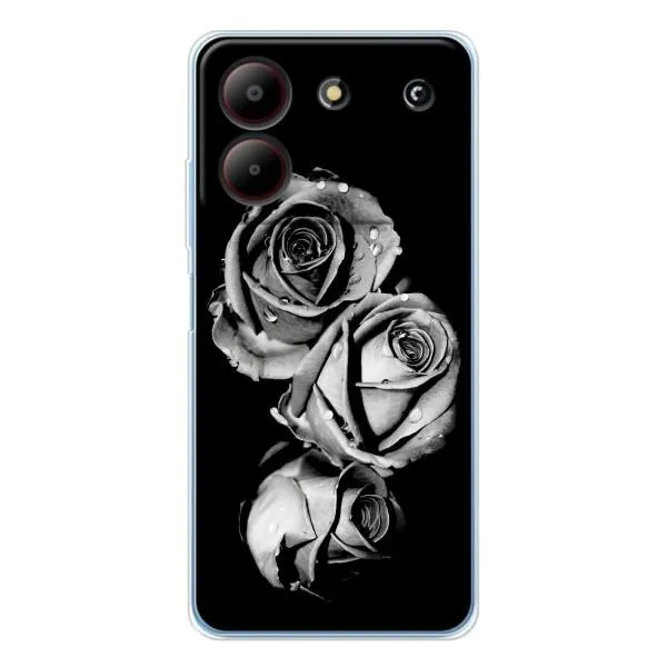 Чехол с принтом «Черная роза» для ZTE Blade A54