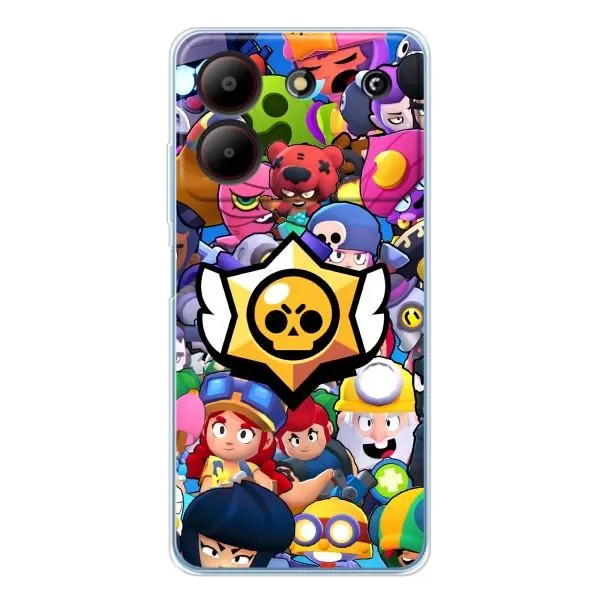 Чохол з принтом «Лого Brawl Stars» для ZTE Blade A54 Чохол з принтом «Лого Brawl Stars» для ZTE Blade A54