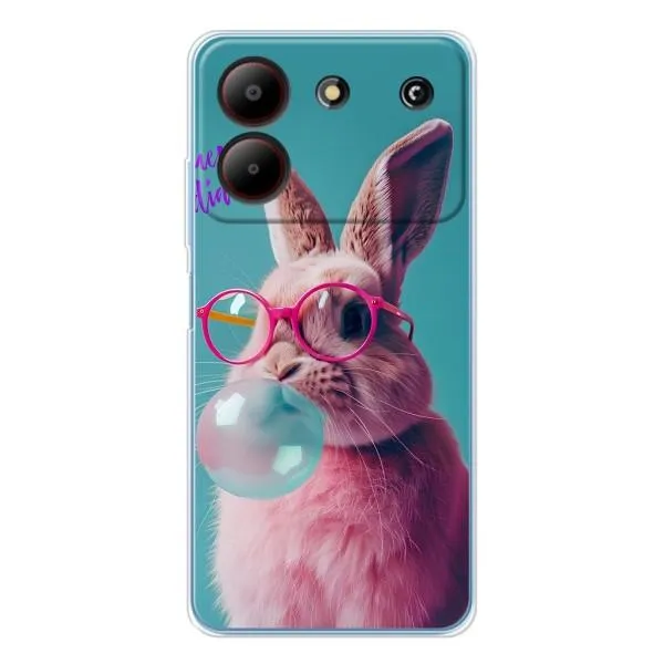 Чехол с принтом «Кролик в очках» для ZTE Blade A54