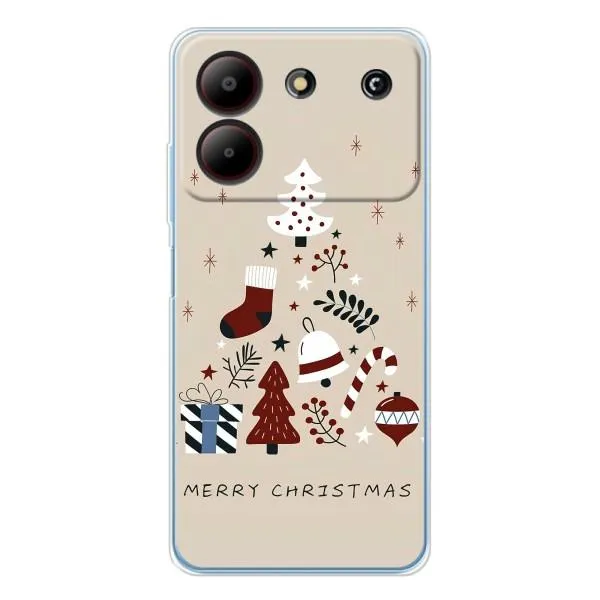 Чехол с принтом «Merry Christmas» для ZTE Blade A54