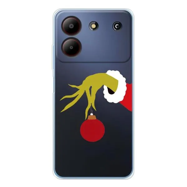 Чехол с принтом «Гринч с игрушкой» для ZTE Blade A54 Чехол с принтом «Гринч с игрушкой» для ZTE Blade A54