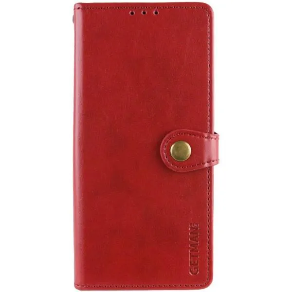 Кожаный чехол-книжка GETMAN Gallant (PU) для ZTE Blade A55 4G — Красный — фото 1