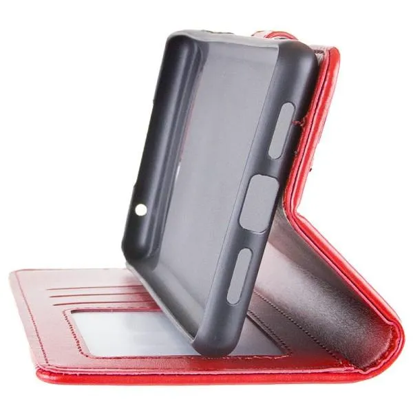 Кожаный чехол-книжка GETMAN Gallant (PU) для ZTE Blade A55 4G — Красный — фото 3