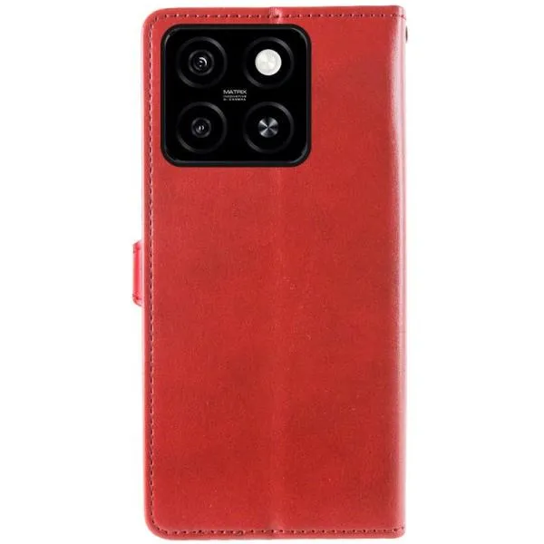 Кожаный чехол-книжка GETMAN Gallant (PU) для ZTE Blade A55 4G — Красный — фото 5