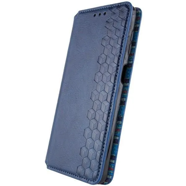 Шкіряний чохол-книжка GETMAN Cubic (PU) для ZTE Blade A55 4G — Синій — фото 2