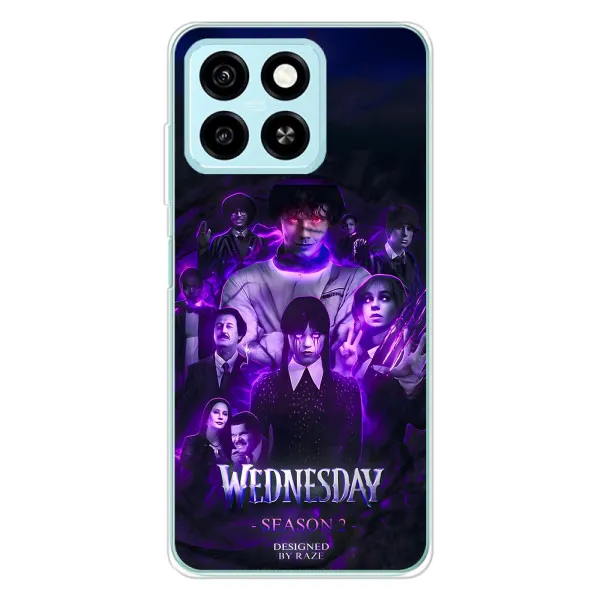 Чехол с принтом «Фиолетовая магия Уэнздей» для ZTE Blade A55