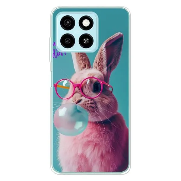 Чехол с принтом «Кролик в очках» для ZTE Blade A55