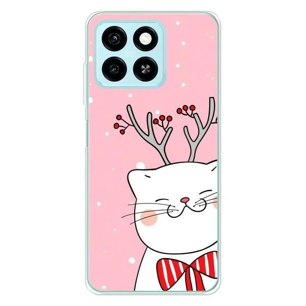 Чехол с принтом «Зимний кот» для ZTE Blade A55