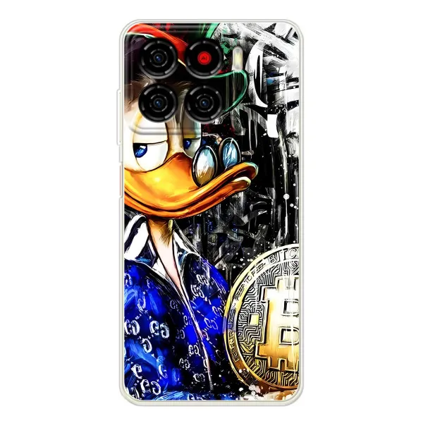 Чехол с принтом «Биткойн Скрудж» для ZTE Blade A56