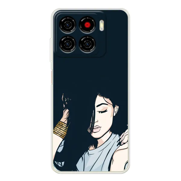Чехол с принтом «Красивая девочка» для ZTE Blade A56