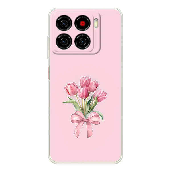 Чехол с принтом «Букет цветов» для ZTE Blade A56