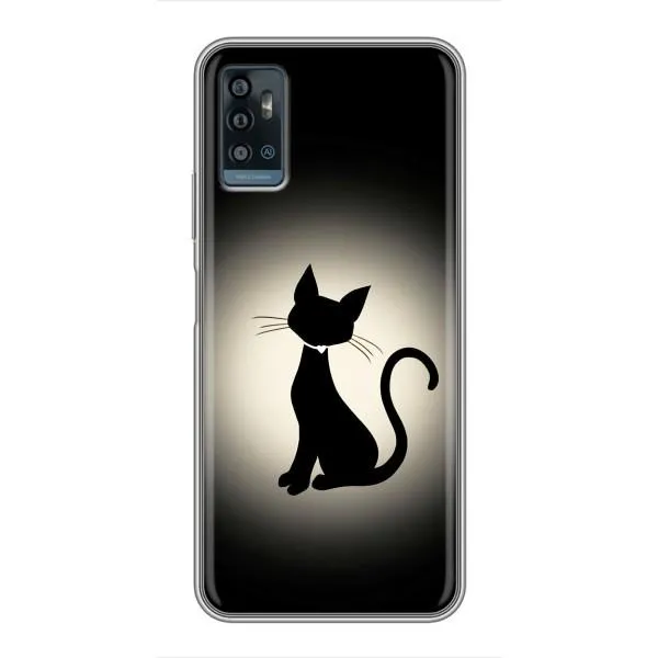 Чехол с принтом «Силуэт котика» для ZTE Blade A71