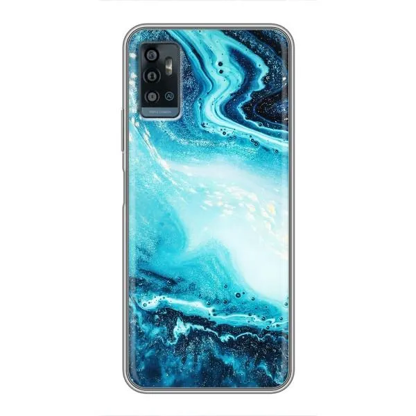 Чехол с принтом «Голубой мрамор» для ZTE Blade A71