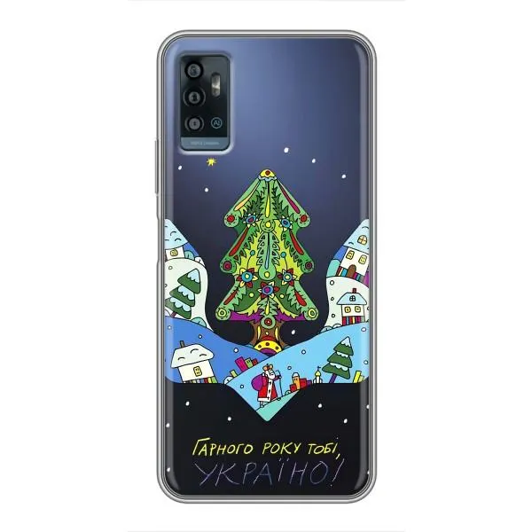 Чехол с принтом «Рождественский герб» для ZTE Blade A71