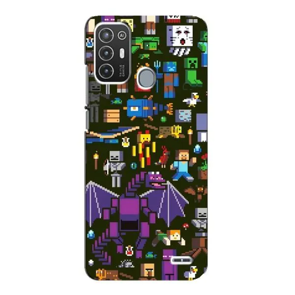 Чехол с принтом «Коллаж Майнкрафт» для ZTE Blade A72