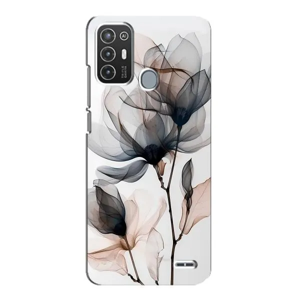 Чехол с принтом «Цветы на белом» для ZTE Blade A72 Чехол с принтом «Цветы на белом» для ZTE Blade A72