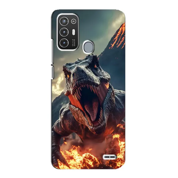 Чехол с принтом «Огненный динозавр» для ZTE Blade A72