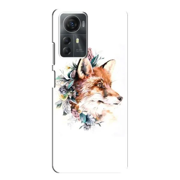 Чехол с принтом «Лисичка в цветочках» для ZTE Blade A72s
